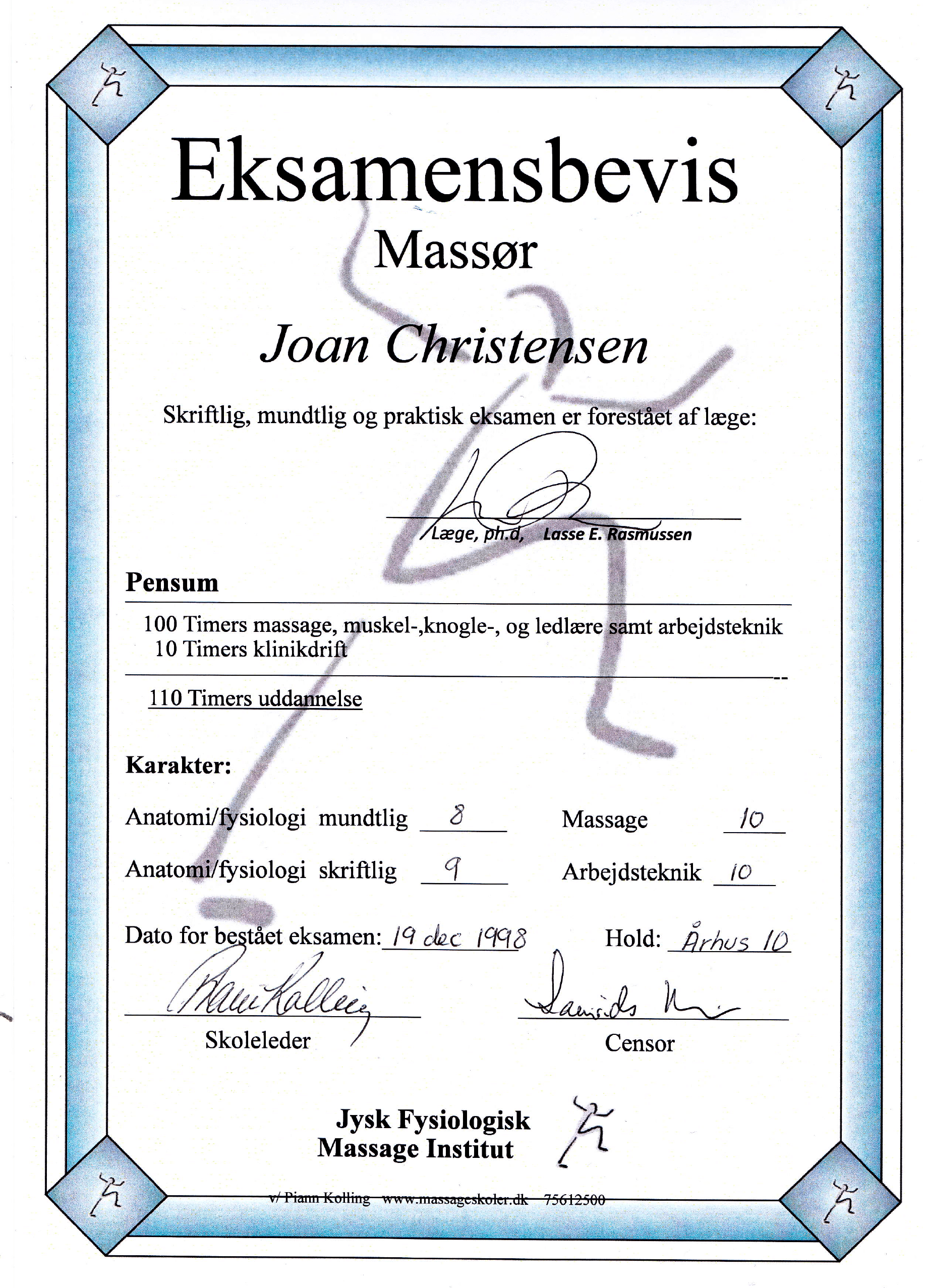 Certifikat Fysiologisk massage